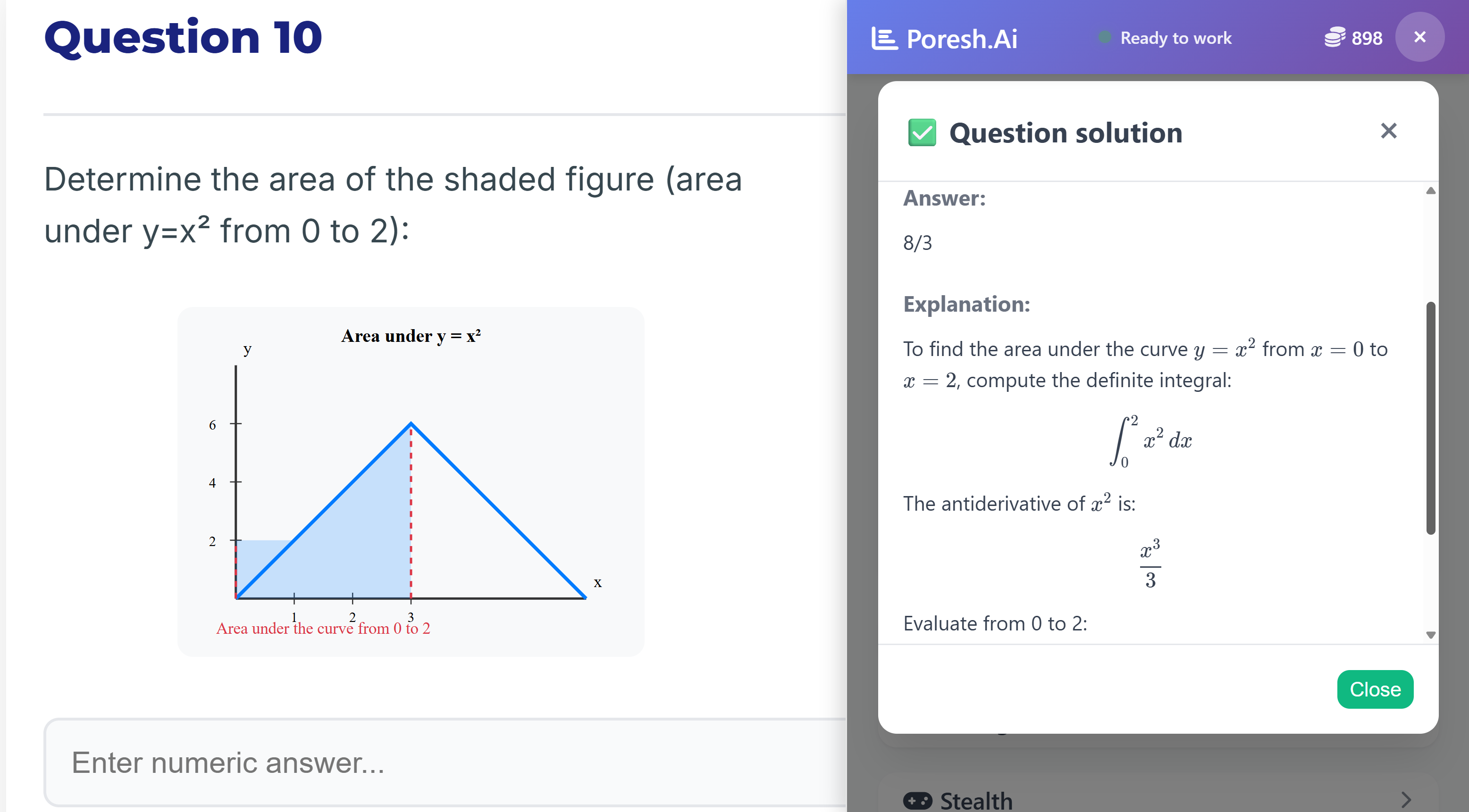 Result of Poresh.Ai with answers
